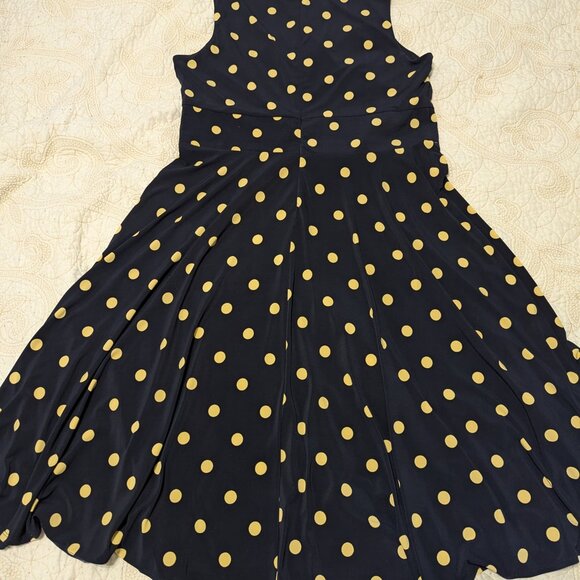 Jones & Co. Polkadot A-Line Dress Sz. 16 Blue - Picture 2 of 10